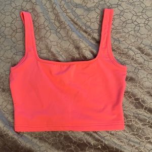Neon pink crop top